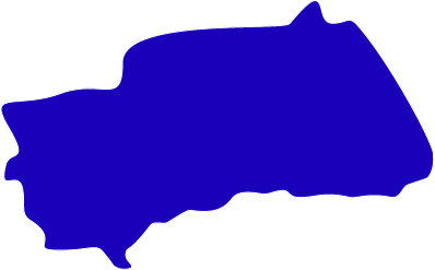 Ein Umriss von einem blauem Land