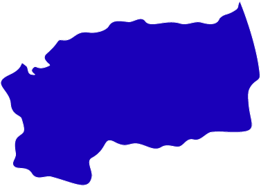 Ein Umriss von einem blauem Land
